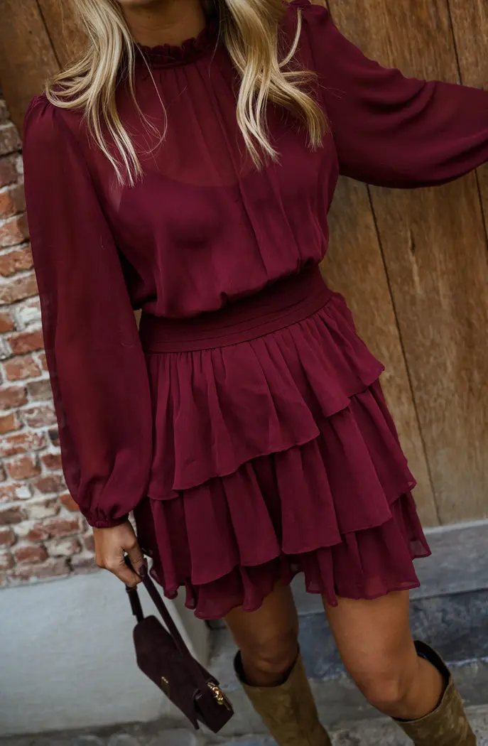 Burgundy Indra Dress