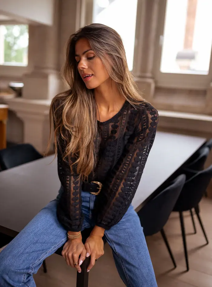 Black Laslo Blouse