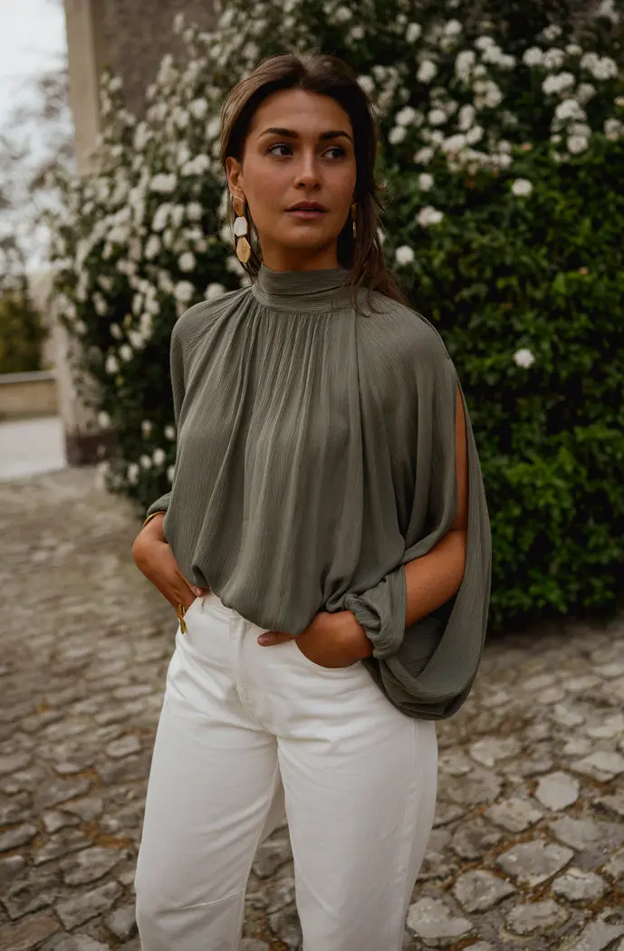 Khaki Belly Blouse