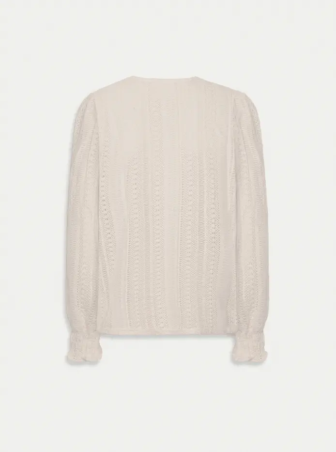 Ecru Crochet Arlyne Blouse