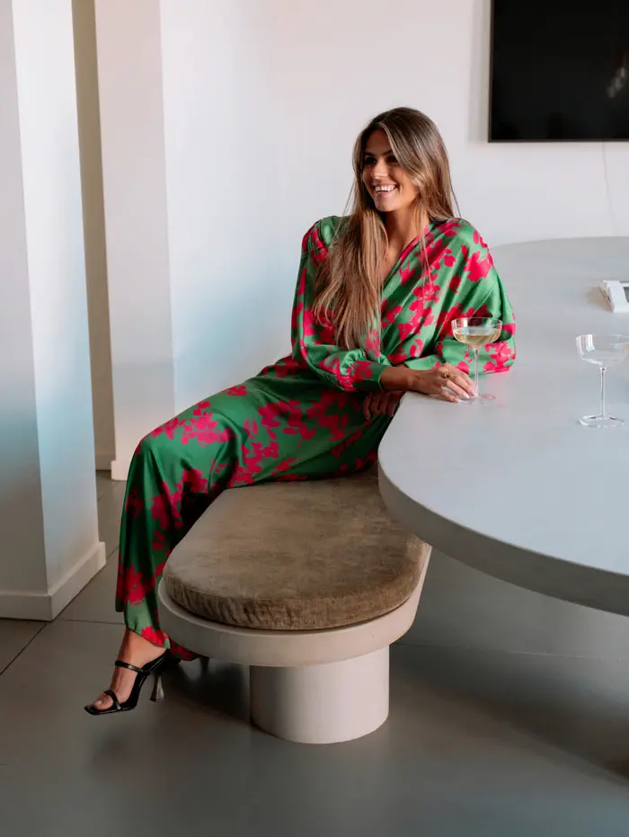 Green And Pink Keeper Dress