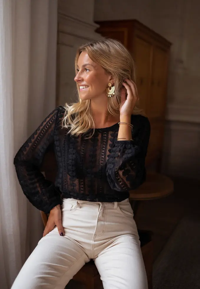Black Laslo Blouse