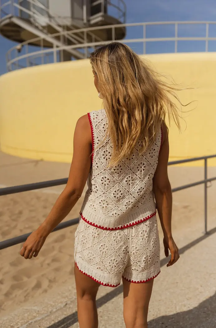 Ecru Louane Crochet Top