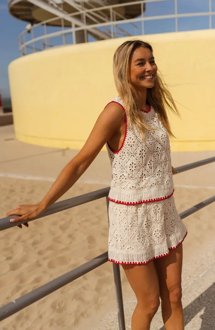 Ecru Louane Crochet Top