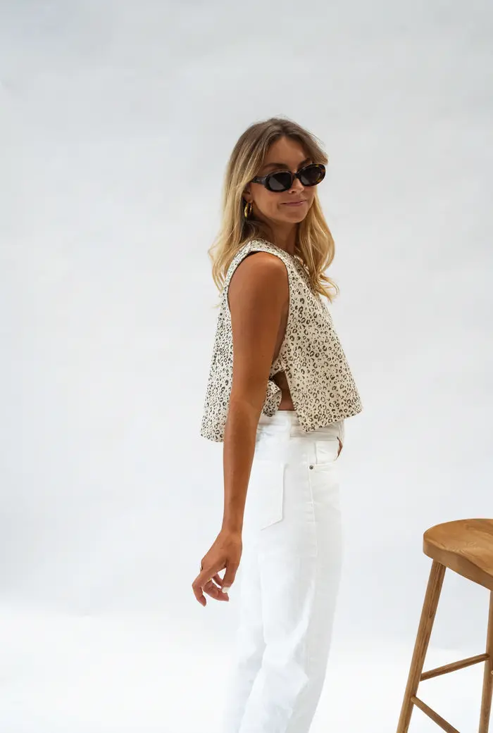 Leopard Alena Top