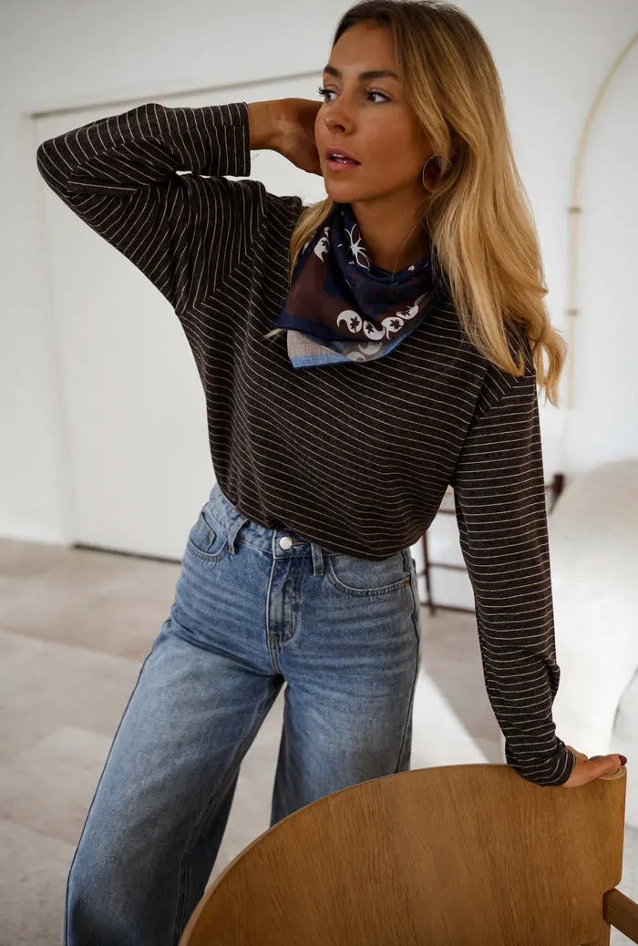 Brown Striped Bonnie T-shirt