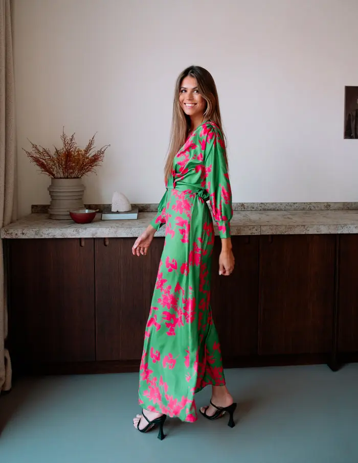 Green And Pink Keeper Dress