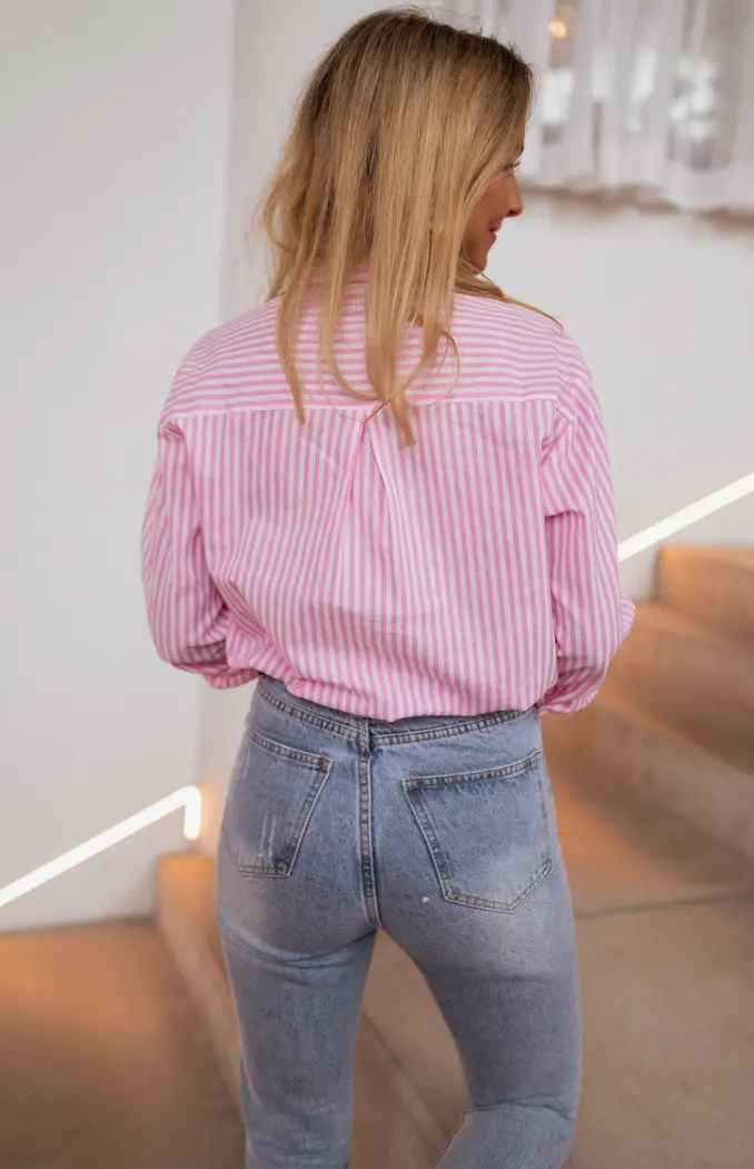 Pink Striped Raphi Shirt