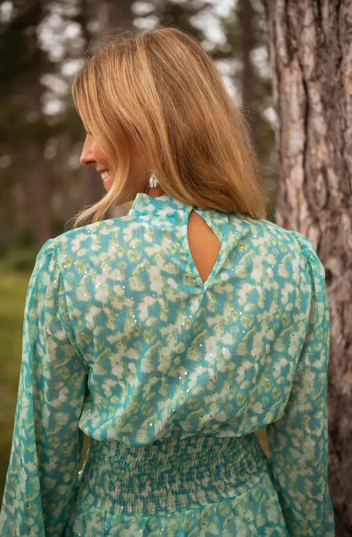 Blue and Green Manae Dress