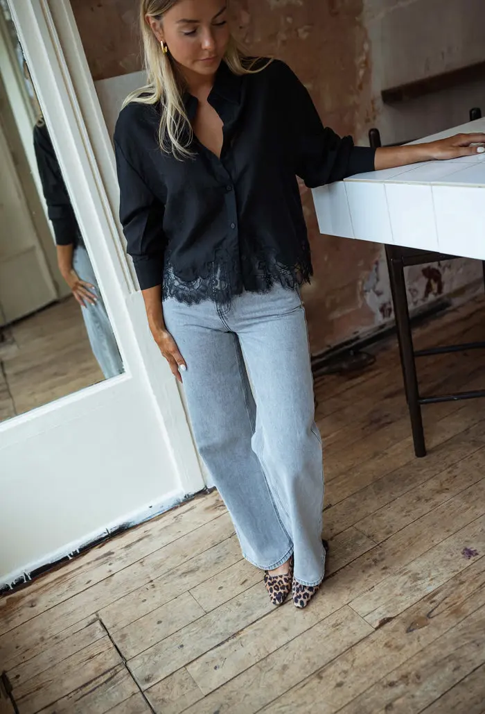 Black Ivan Lace Shirt