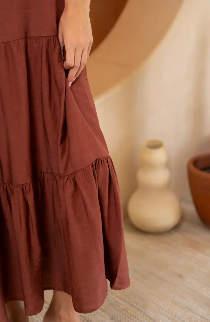 Brick Tania Dress