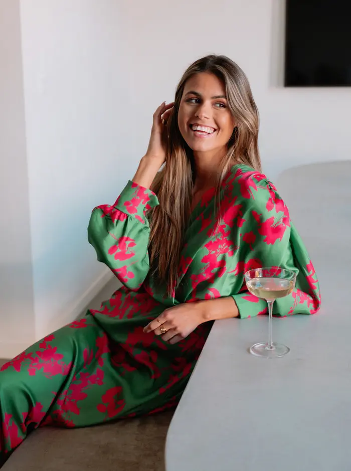 Green And Pink Keeper Dress