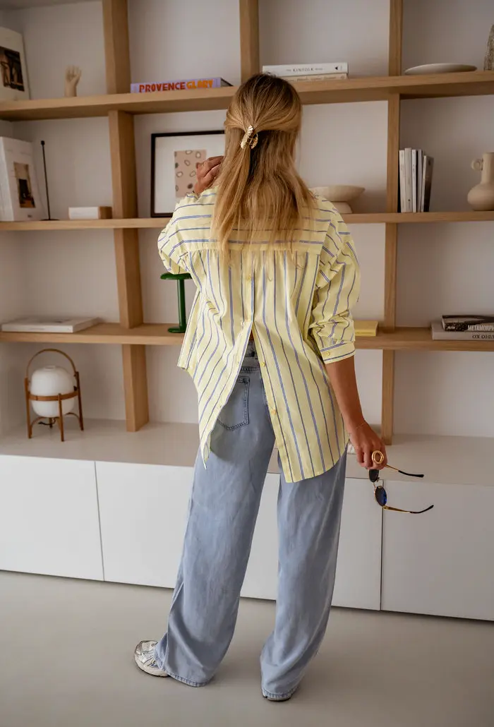Yellow Striped Happy Shirt