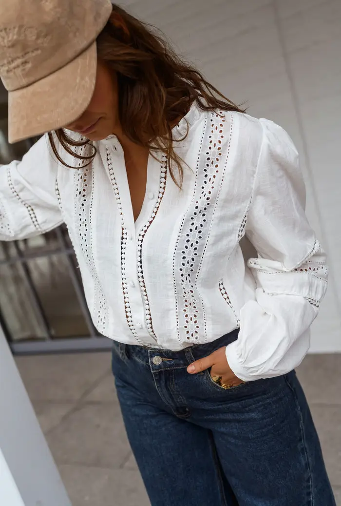White Grain Blouse