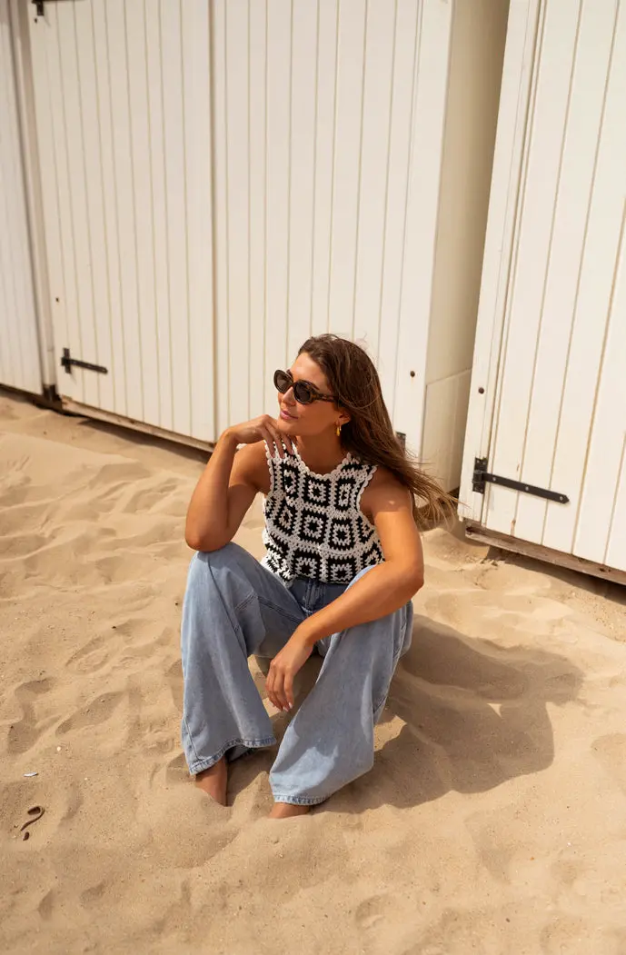 Black and White Celestin Top