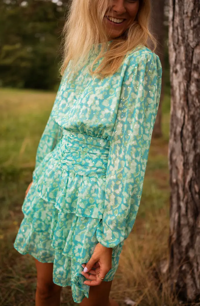 Blue and Green Manae Dress