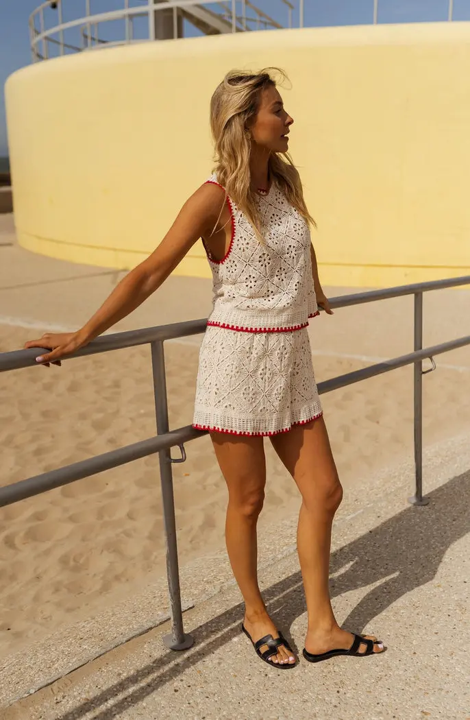Ecru Louane Crochet Top
