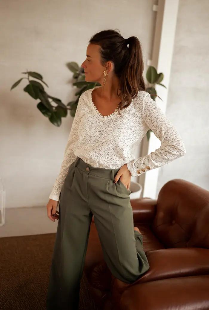 Ecru Balo Blouse