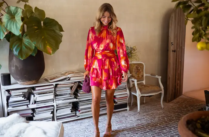 Pink and Orange Manae Dress
