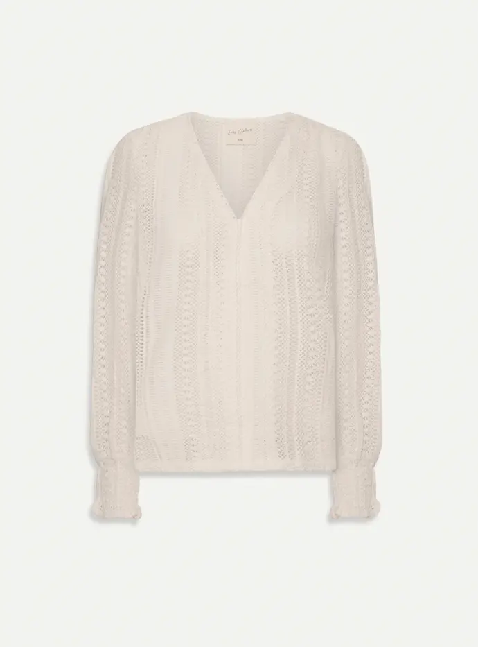 Ecru Crochet Arlyne Blouse