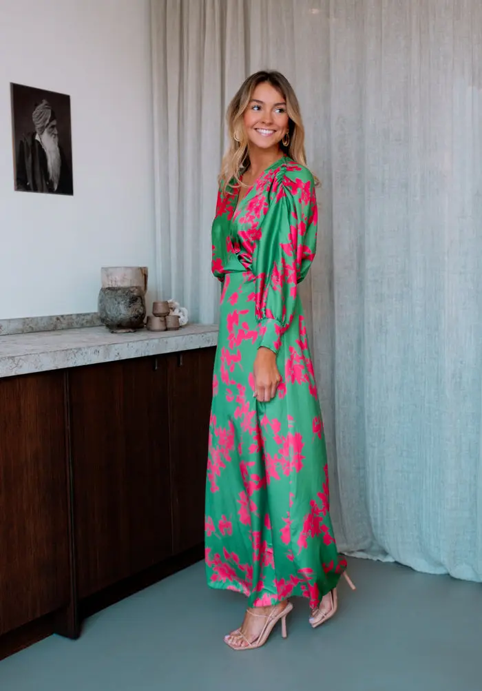Green And Pink Keeper Dress