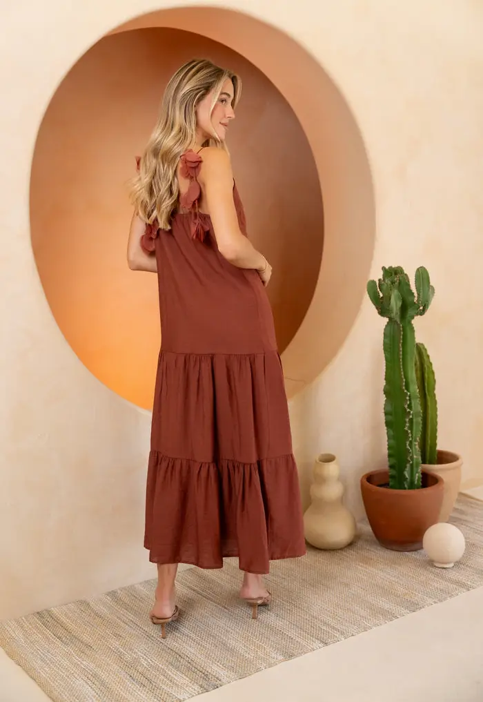 Brick Tania Dress