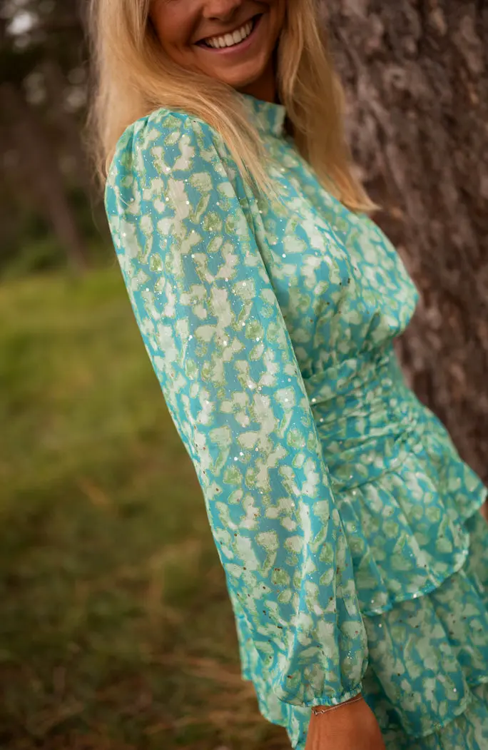 Blue and Green Manae Dress