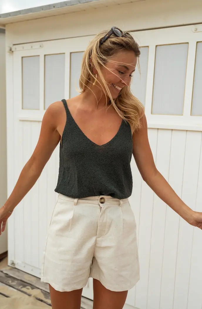 Dark Green Neda Top