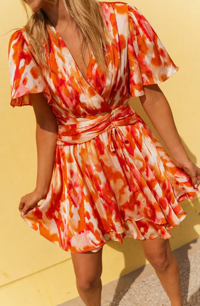 Pink and Orange Ophelie Dress