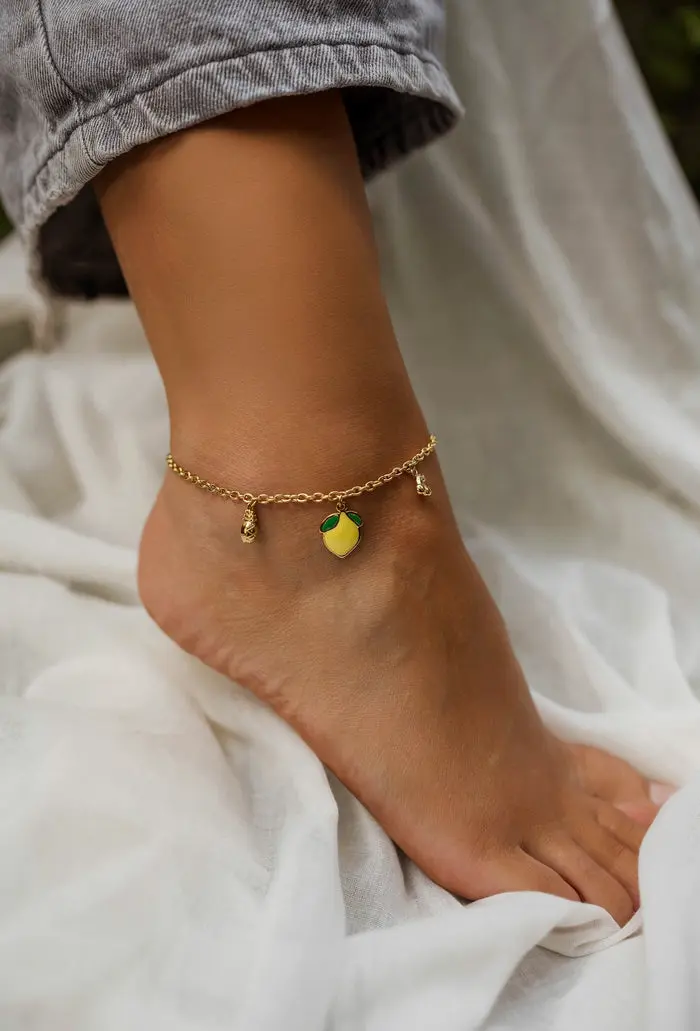 Golden Frola Anklet