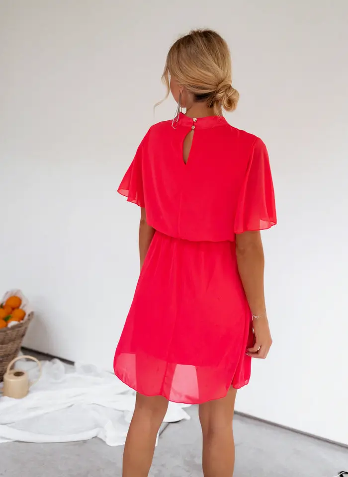 Raspberry Amandine Dress