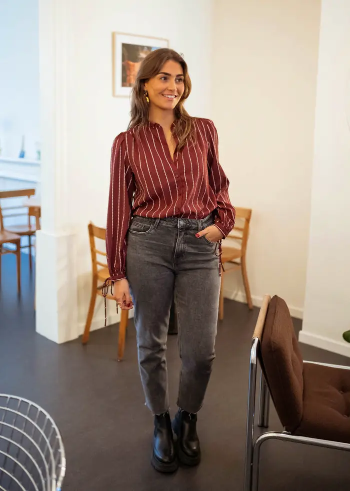 Burgundy Dorli Blouse