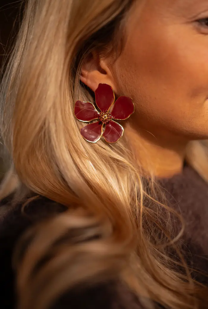 Burgundy Myrla Earrings