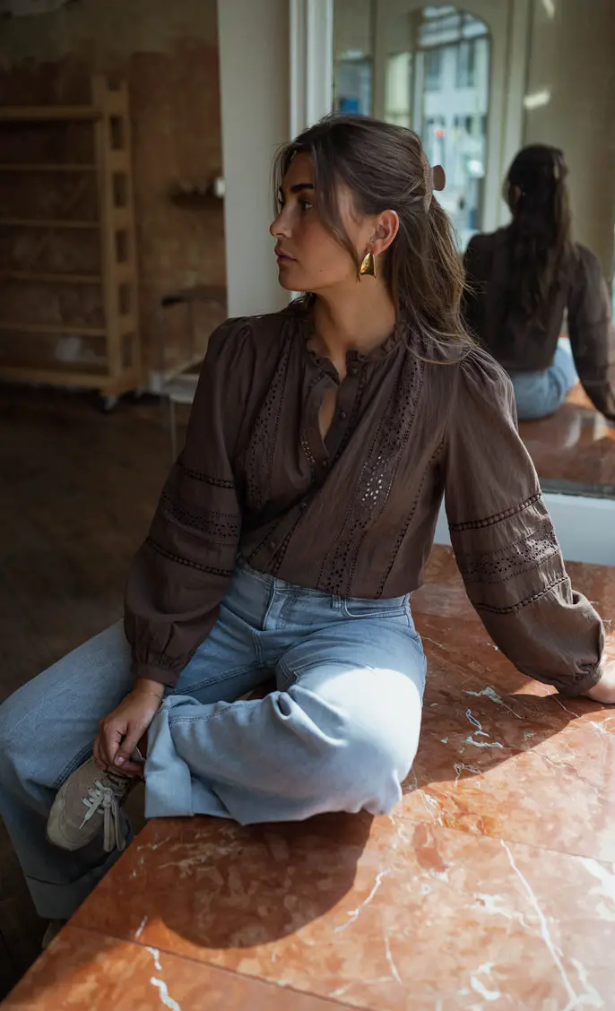 Chocolate Grain Blouse