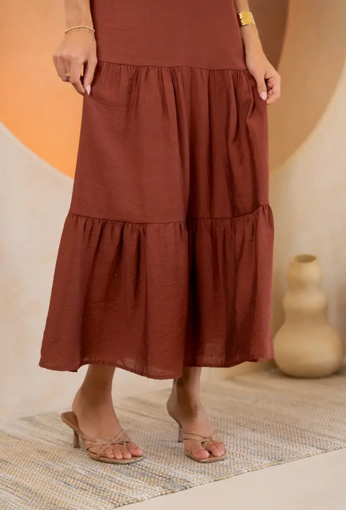 Brick Tania Dress