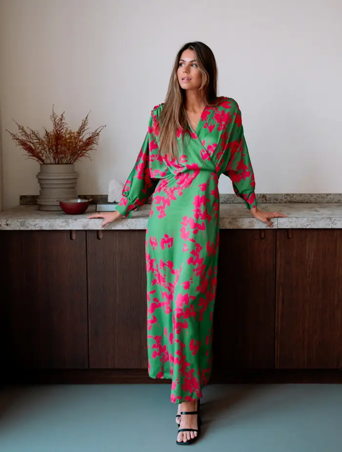 Green And Pink Keeper Dress