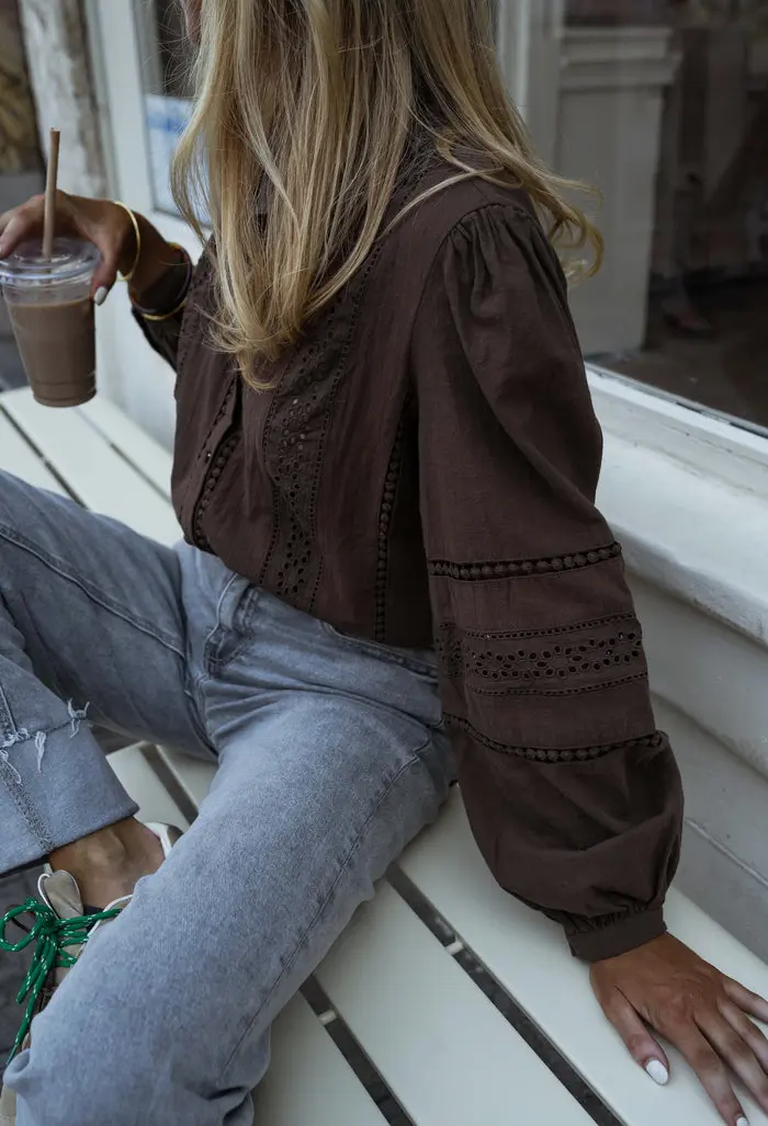 Chocolate Grain Blouse