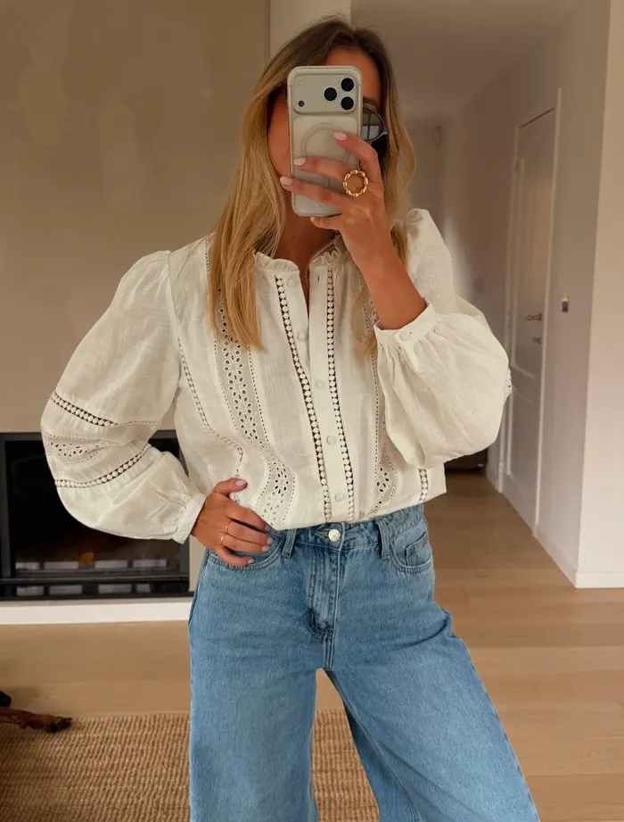 White Grain Blouse