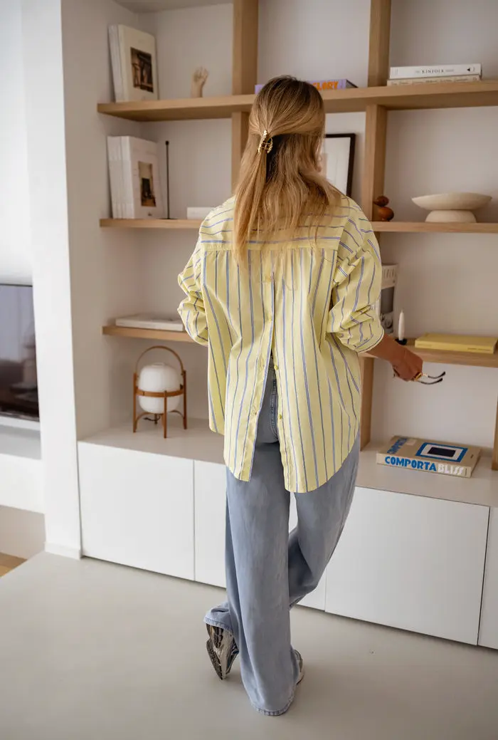 Yellow Striped Happy Shirt
