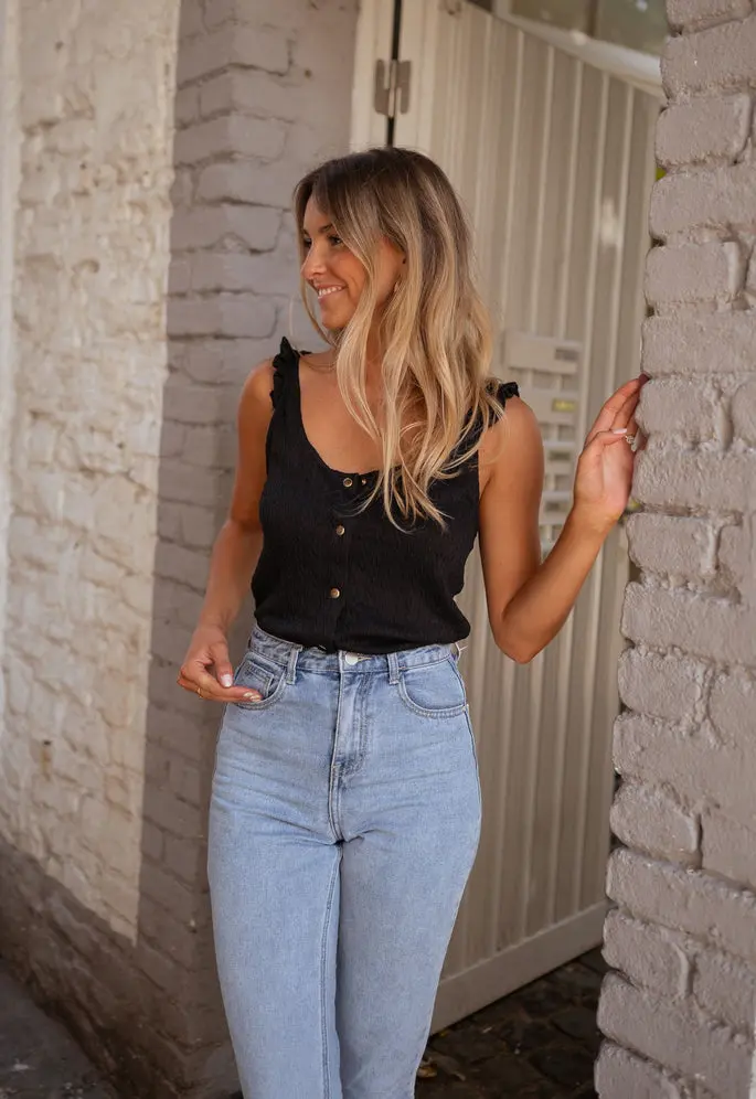 Black James Top