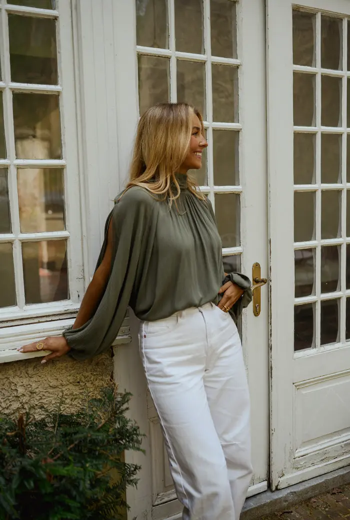 Khaki Belly Blouse