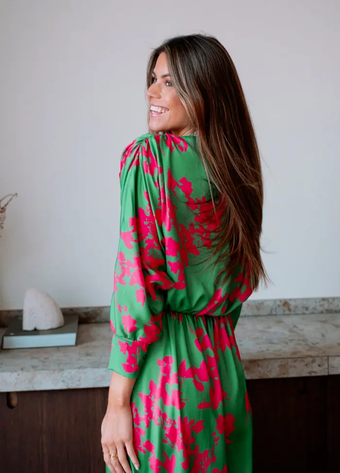 Green And Pink Keeper Dress