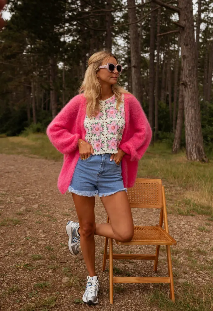 Ecru and Pink Alisha Top