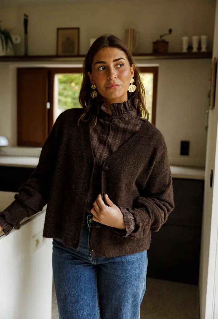 Brown Checkered Therese Shirt