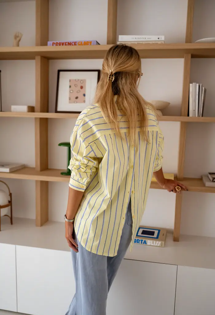 Yellow Striped Happy Shirt