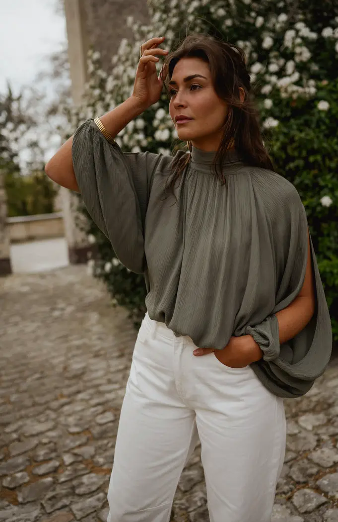 Khaki Belly Blouse