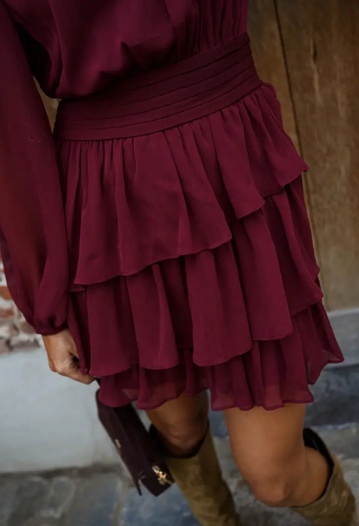 Burgundy Indra Dress