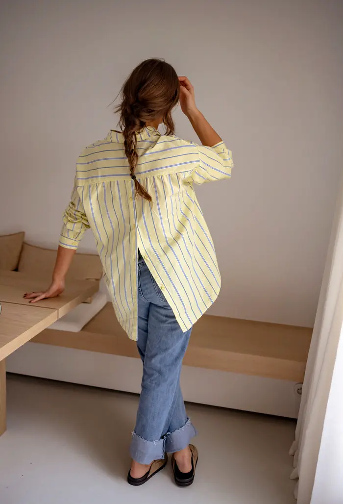 Yellow Striped Happy Shirt
