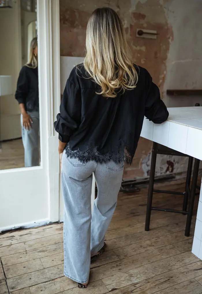 Black Ivan Lace Shirt