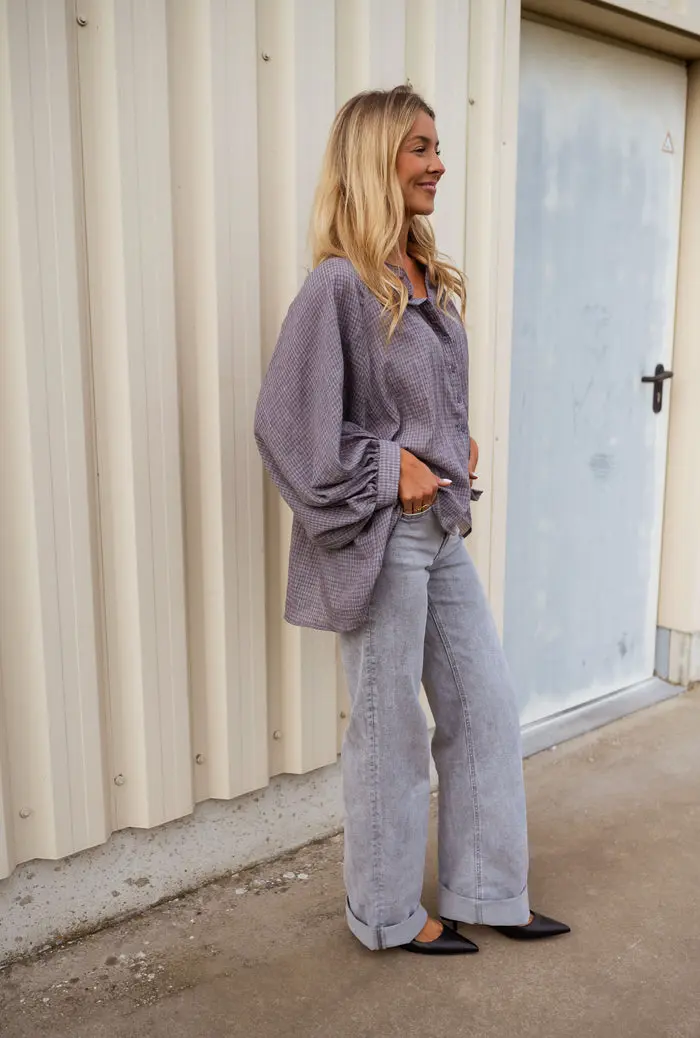 Grey Checkered Sofia Shirt